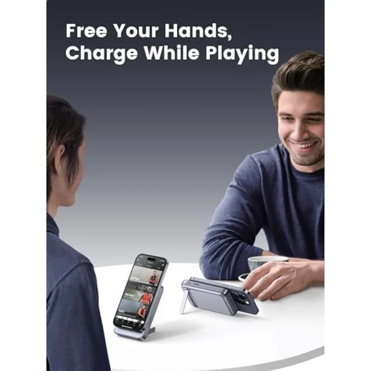 UGREEN Nexode Wireless Powerbank 10000mAh Magnetische Power Bank mit USB-C Schnellladefunktion, Kabellose Externer Akku mit Ständer MagSafe kompatibel mit iPhone 15 Pro Max/Pro/15/14 Pro Max/13/12 – Bild 5