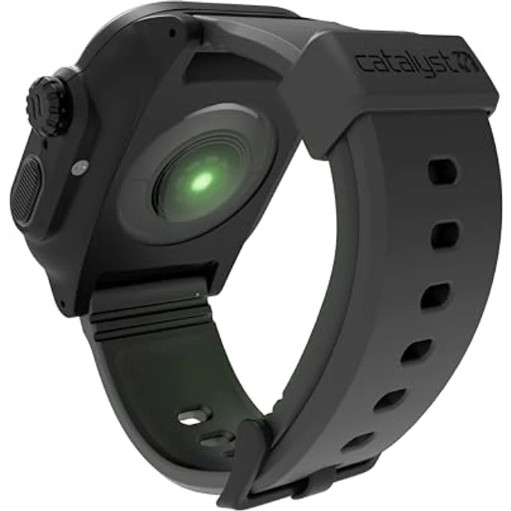 Catalyst wasserdichte Hülle für Apple Watch 44mm (SE/6/5/4), Schwarz/Grau, hypoallergenes Silikon, stoßfest, fallfest – Bild 2