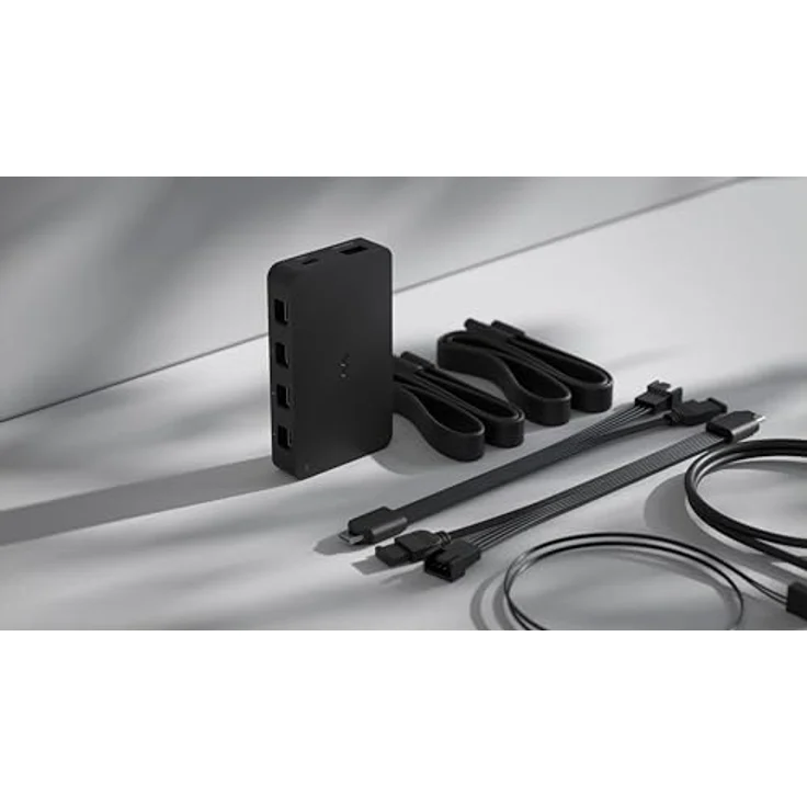 Fractal Design Adjust Pro Hub, USB-Hub mit 4 ARGB-Ausgängen, webbasiertem Konfigurationstool und benutzerdefinierbaren Lüfterkurven – Bild 5