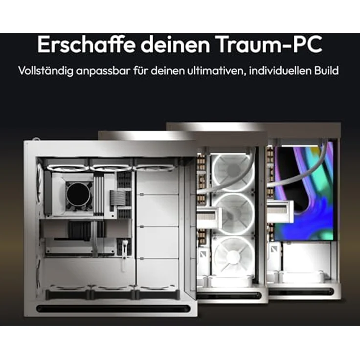 HAVN HS 420 PC-Gehäuse, Midi-Tower, E-ATX, Tempered Glass - Weiß – Bild 5