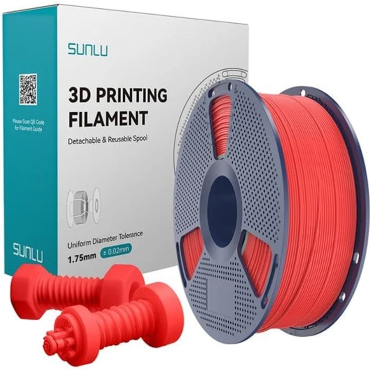 Sunlu High-Speed ABS Filament, 3D-Druckmaterial für hohe Geschwindigkeit bis zu 350 mm/s, rot