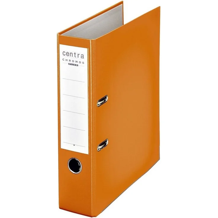 Centra Aktenordner Ordner PP Chromos - A4, 80 mm, orange, Kunststoff, einsteckbares Rückenschild – Bild 1