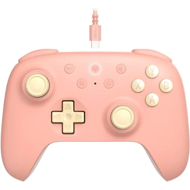 8bitdo Ultimate 2C Wired Gaming Controller für Windows, Android und PC, Rosa - Präzision und Komfort für Gamer