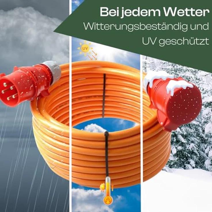 netbote24 maxgo CEE-Starkstromkabel Kraftstromkabel Verlängerungskabel 400V 32A 50m 5P 6h IP44 Außenbereich, Polyurethanleitung Pur Kabel H07BQ-F 5X6mm² – Bild 4