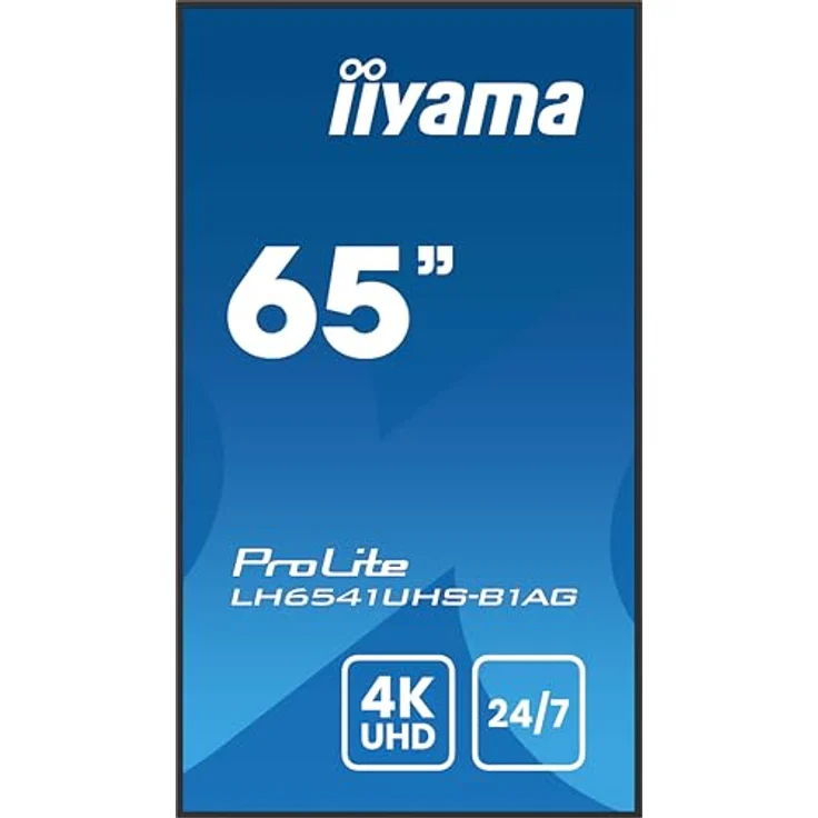 iiyama Prolite LH6541UHS-B1AG 164cm 64.5" Digital Signage Display VA LED Panel 4K UHD HDMI RS-232c RJ45 USB2.0 Mediaplayer 24/7 schwarz – Bild 4