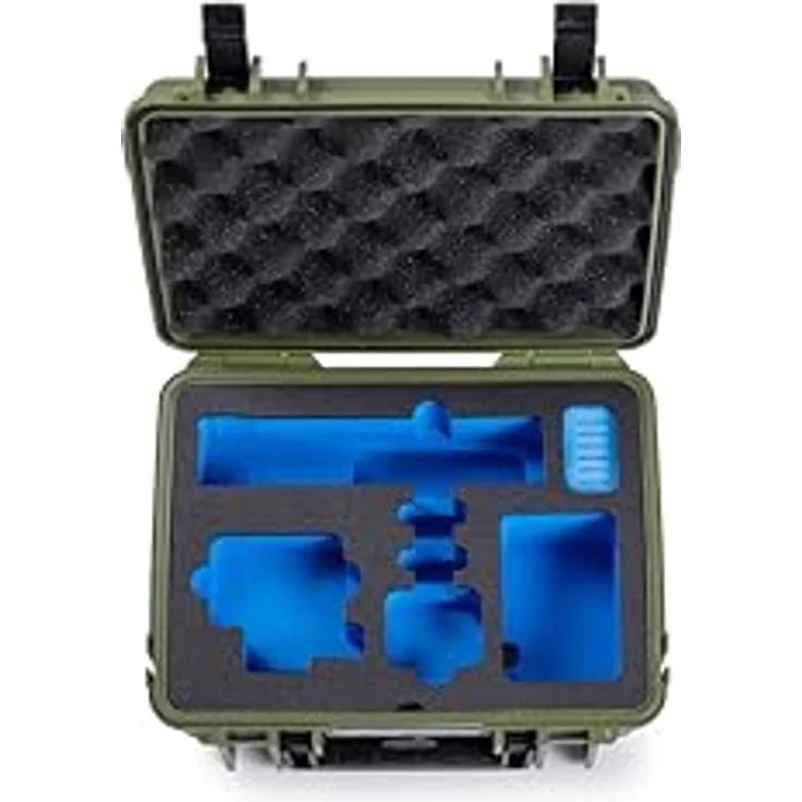 B&W International Transportkoffer Outdoor 2000 (PP.66), wasserdicht (IP67), staubdicht, schlagfest, extrem robust, Bronze Grün für GoPro 9, 10, 11, 12 und 13 – Bild 5