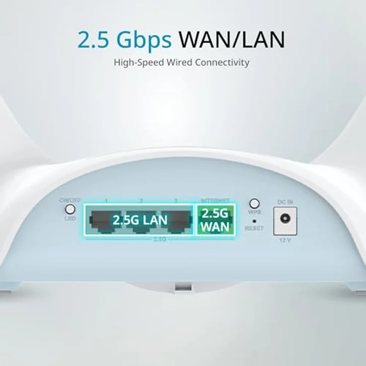 D-Link M36 BE3600 Wi-Fi 7 Smart Mesh Router, Dual-Band 3600 Mbps, KI-gesteuertes Mesh-WLAN, Multi-Link Operation, 2.5GbE-Anschlüsse, erweiterte Sicherheit – Bild 5