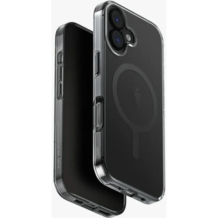 UNIQ Clario Magclick Charging Case für iPhone 17 - Schwarz, elegantes Design, hochwertige Materialien, optimale Schutzfunktion