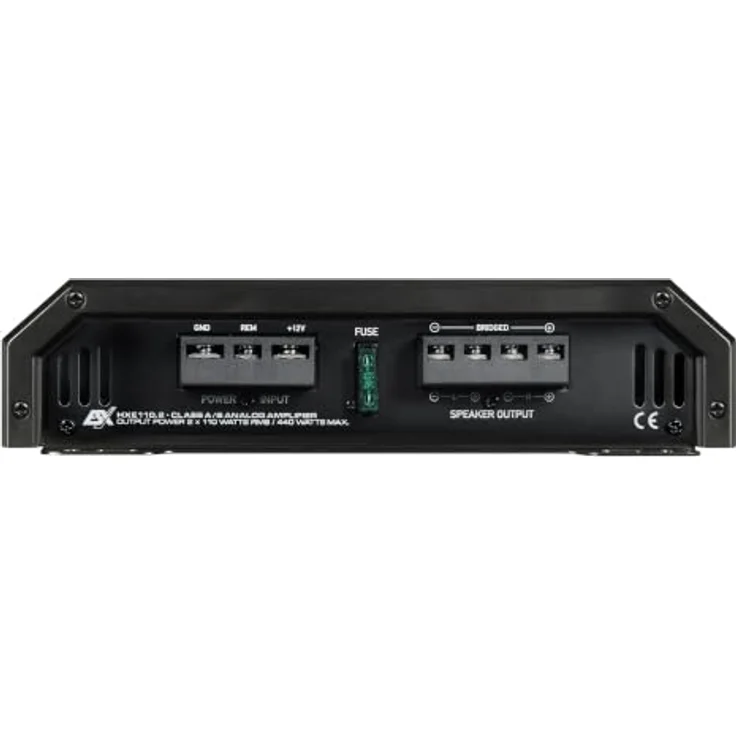 ESX HORIZON HXE110.2, 2-Kanal Class A/B Verstärker mit 70/110 Watt RMS, Aluminium Kühlkörper und Bass Boost – Bild 4