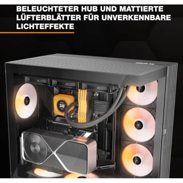 be quiet! LIGHT WINGS LX 140mm PWM Reverse Triple Pack | Gehäuselüfter mit Sleeve-Lager und umgekehrten Lüfterblättern – Bild 4