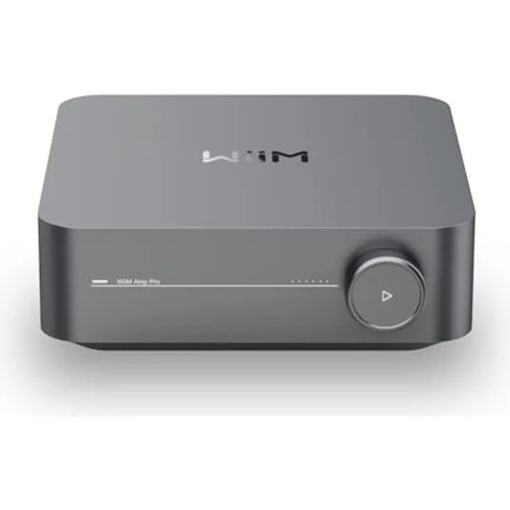 WiiM Amp Pro: Multiroom-Streaming-Verstärker | Kompatibel mit Google Cast, Alexa | HDMI, Sprachsteuerung | Streaming von Spotify, Amazon Music, Tidal & mehr - Dark Gray