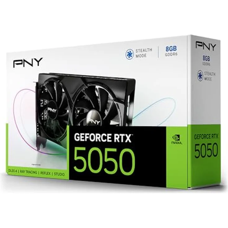 PNY GeForce RTX 5050, Grafikkarte mit 8 GB GDDR6, Dual Fan, HDMI, 3x DisplayPort, maximale Auflösung 7680 x 4320 Pixel – Bild 11
