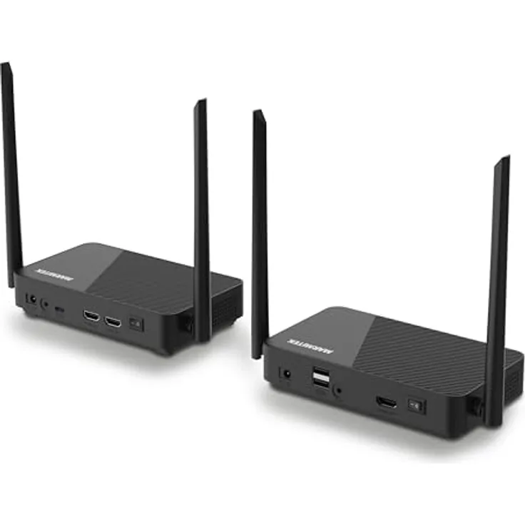 Marmitek TV Anywhere Wireless 4K LL, Drahtloser HDMI Extender 4K60 mit 50 m Reichweite und IR Rückkanal Steuerung