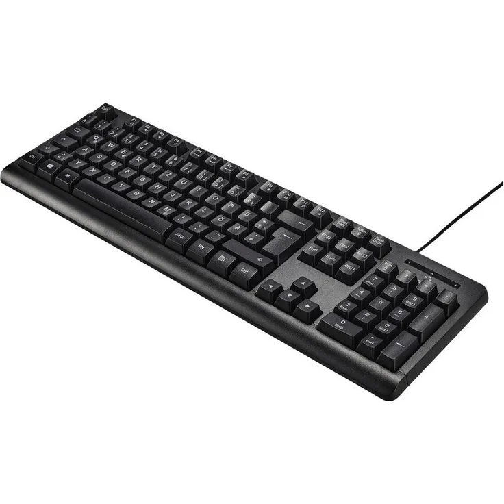 Renkforce RF-5805912 USB Tastatur Deutsch, QWERTZ Schwarz - Kabelgebunden, leise, kompatibel mit Windows 7/8/10