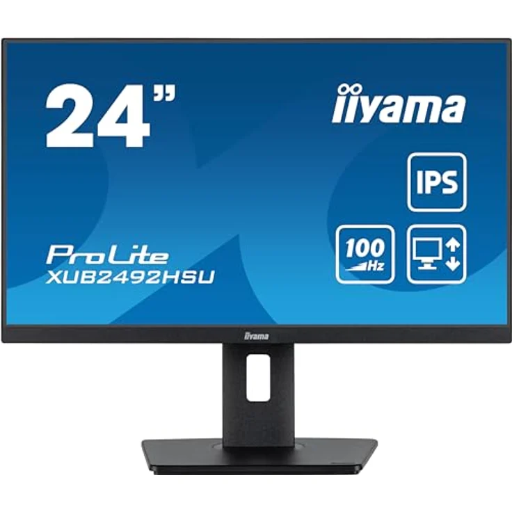 iiyama Prolite XUB2492HSU-B6 23,8" IPS LED-Monitor Full-HD 100Hz HDMI DP USB3.2 - Schwarz, FreeSync, Höhenverstellung – Bild 2