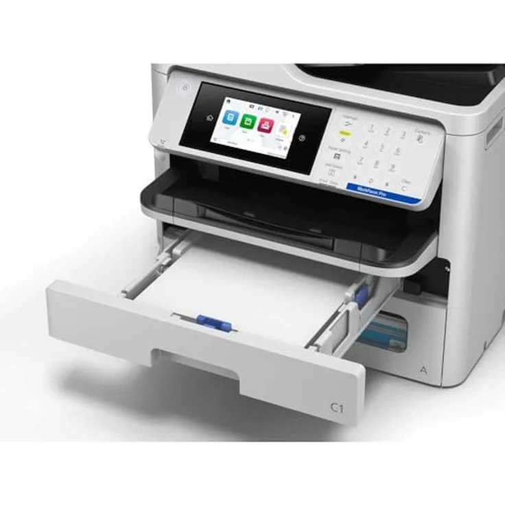 Epson WorkForce Pro EM-C800RDWF, Multifunktionsdrucker mit Duplex-Scan, Heat-Free Drucktechnologie, Schwarz – Bild 3