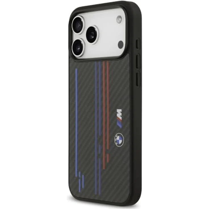 CG MOBILE BMW M Kevlar-Linien & Logo Schutzhülle für iPhone 17 Pro Max, kompatibel mit Mag Safe, Schwarz – Bild 2