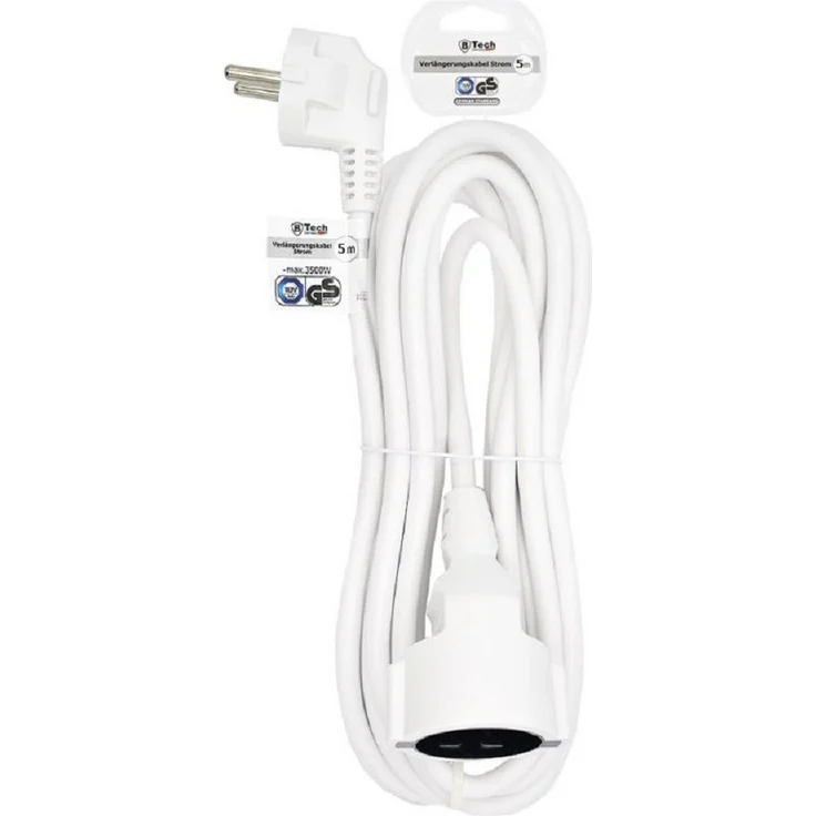 Bahama Warenvertriebs GmbH 35957 Verlängerungskabel, Schuko, 5 m, TÜV GS geprüft, Innenbereich