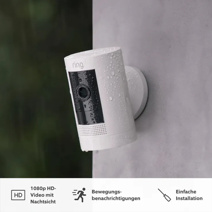 Ring Stick Up Cam Battery (3. Gen) - Weiß (1920 x 1080 Pixels), Netzwerkkamera, Weiss – Bild 5