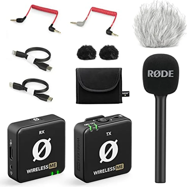 Rode Wireless ME Drahtlos Mikrofon-System + Interview GO Handadapter + keepdrum Windschutz – Bild 1