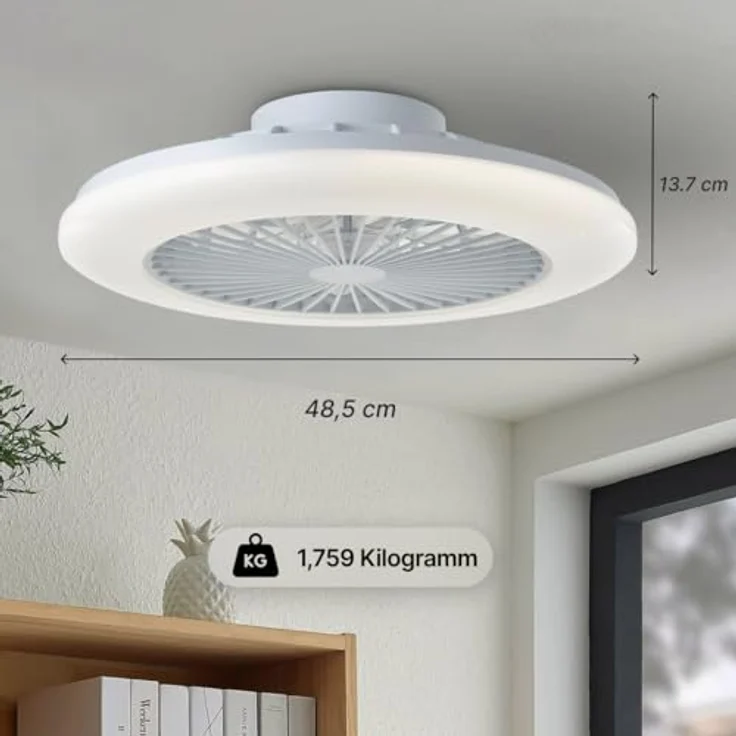 Brilliant LED-Deckenleuchte Salerno G60020/06 40 W Warmweiß bis Kaltweiß 4700 lm mit Fernbedienung – Bild 5