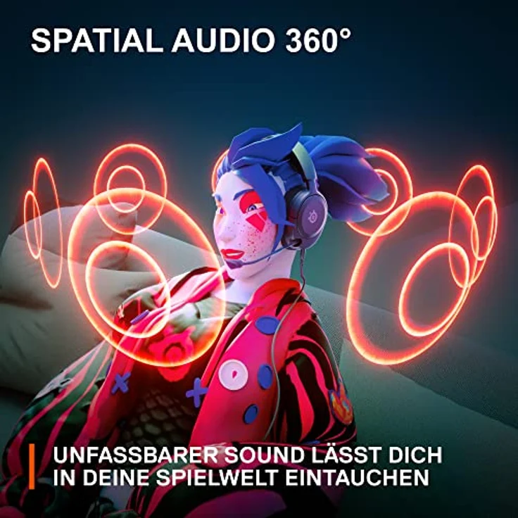 SteelSeries Arctis Nova 1P - Multi-System Gaming-Headset - Hi-Fi-Treiber - 360° Surround-Sound - Memory Foam-Ohrpolster – Bild 5