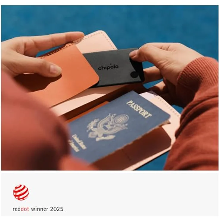 Chipolo Card, Wiederaufladbare Bluetooth Wallet-Tracker-Karte mit IP67 Wasserdichtigkeit, kompatibel mit Apple Finden Sie meine und Google Mein Gerät Finden – Bild 3