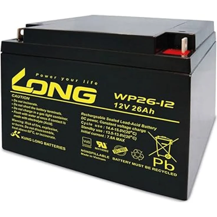 KUNG LONG Blei-Akkumulator WP26-12, 12 V-/26 Ah – Bild 2