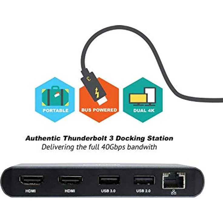 CalDigit Thunderbolt 3 mini Dock Wired (TB3-MINIDOCK-HM), Laptop-Dockingstation mit HDMI und 1GbE – Bild 9