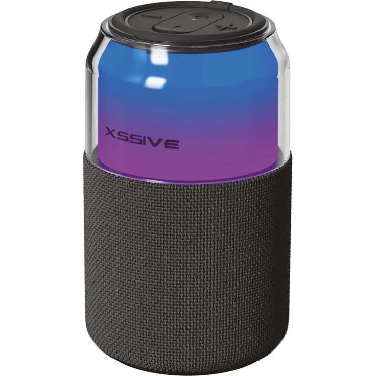 XSSIVE Tragbarer Wireless Lautsprecher, Mobiler Bluetooth Speaker mit kraftvollem Klang und lange Akkulaufzeit, Schwarz