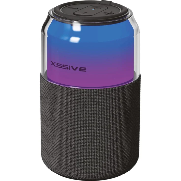 XSSIVE Tragbarer Wireless Lautsprecher, Mobiler Bluetooth Speaker mit kraftvollem Klang und lange Akkulaufzeit, Schwarz