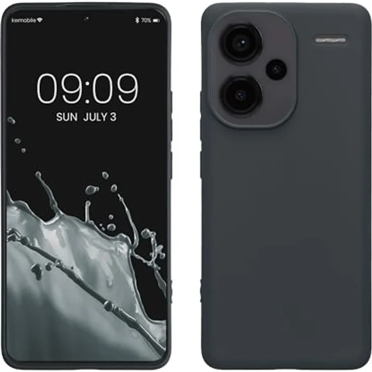 kwmobile Handyhülle für Xiaomi Redmi Note 13 Pro+ 5G - Flexibles TPU Case in Heidelbeerblau mit kabellosem Laden und rutschfester Gummierung – Bild 1