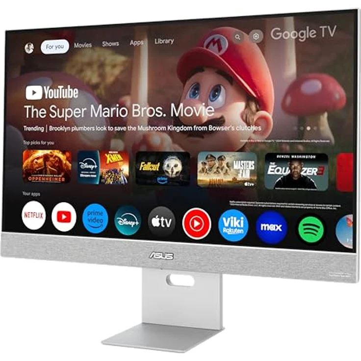 ASUS ZenScreen Smart MS27UC 27-Zoll Monitor, UHD (3840 x 2160) IPS-Panel, Google TV, Harman Kardon-Lautsprecher, USB Typ-C (90 W PD), HDMI, DisplayPort, USB-Hub – Bild 3