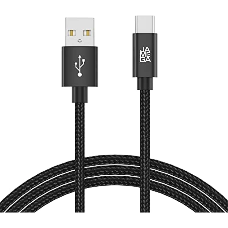 JAMEGA USB-C Kabel Nylon Schnell Ladekabel 3m, kompatibel mit Samsung Huawei HTC LG, hochqualitativ mit Knickschutz und 5 Gbps Datentransfer – Bild 7