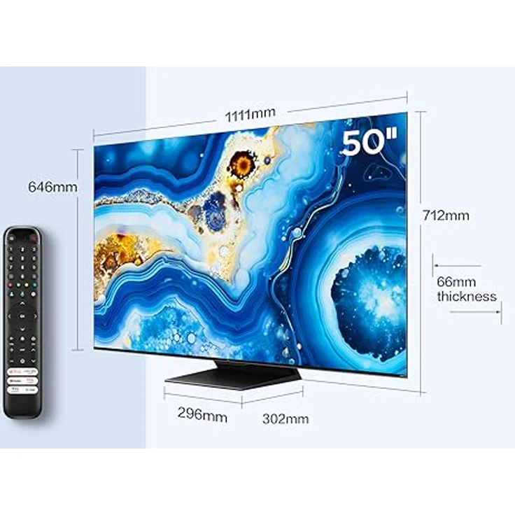 TCL 50QM8B TV MiniLED 50”, QLED, 144Hz, 4K HDR Premium 1250nits, Google TV, Dolby Vision IQ & Atmos, Onkyo, Google Assistant Incorporado y Game Master Pro 2.0 – Bild 2