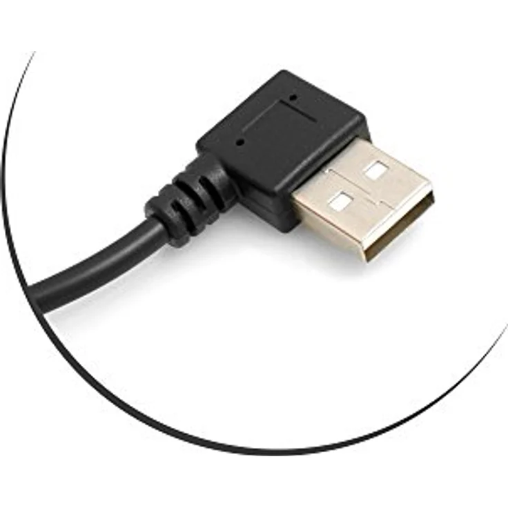 System-S USB Kabel Micro zu Typ A Stecker Winkel 27 cm – Bild 4