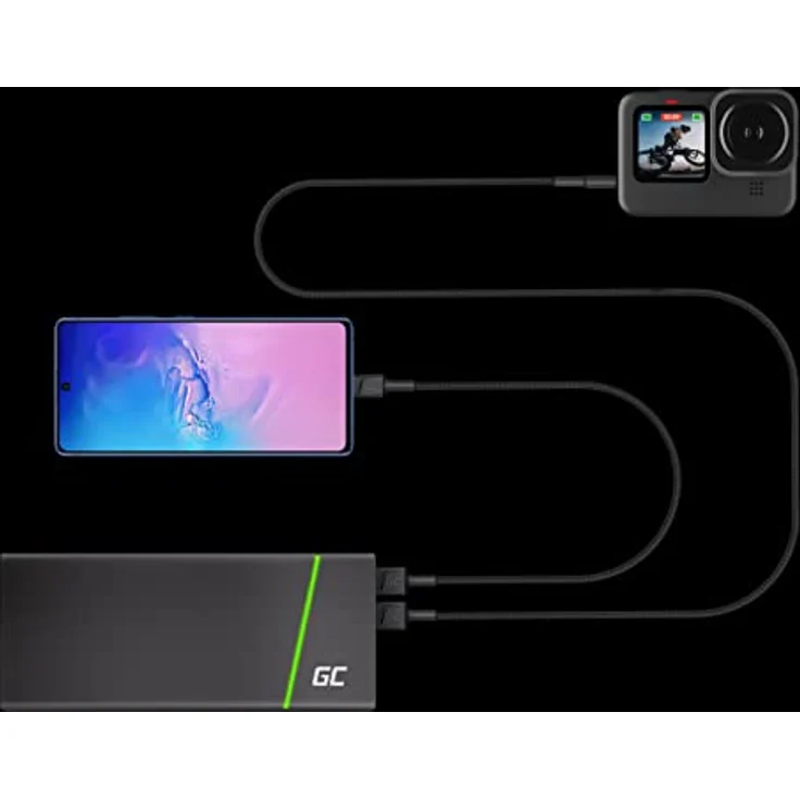 Green Cell Kabel USB-A - USB-C Typ-C 1.2m Ladekabel Schwarz Schnellladekabel für Samsung Galaxy S23 S22 S21 S20 Ultra S10 S9 S8+ | Note 20 10 9 8 | Android-Telefonen – Bild 5