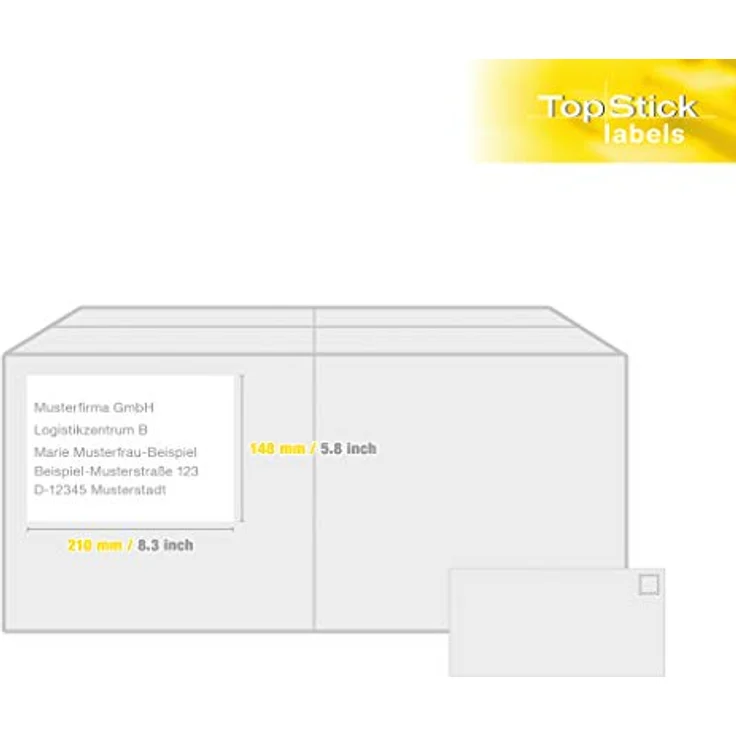 Etiketten A4 210 x 148mm für Drucker 100 Blatt – Bild 5
