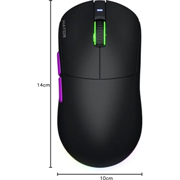 Hator Quasar 3 Ultra 8K Wireless (Kabellos, Kabelgebunden), Maus, Schwarz – Bild 11