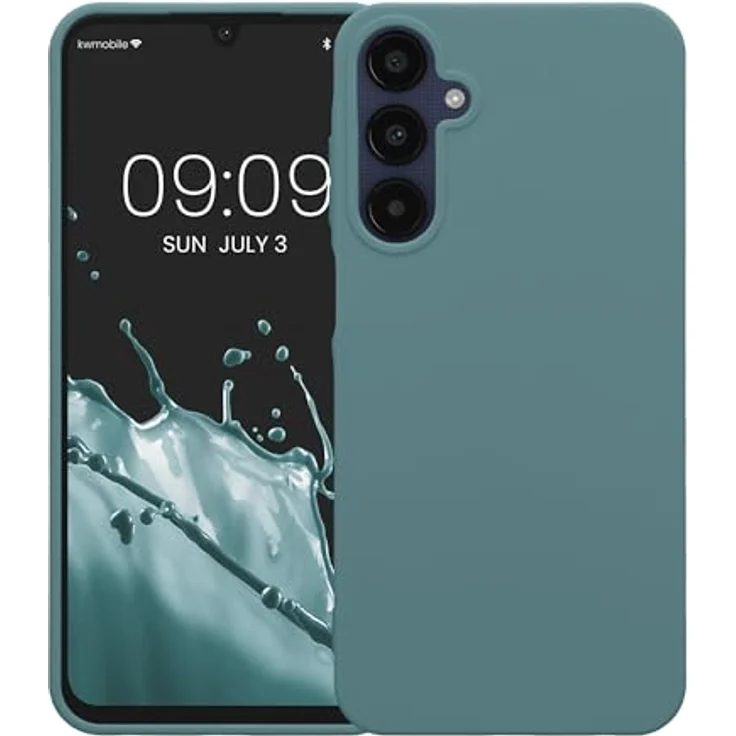 kwmobile Hülle kompatibel mit Samsung Galaxy A25 - weiches TPU Silikon Case für kabelloses Laden - Arctic Night – Bild 8