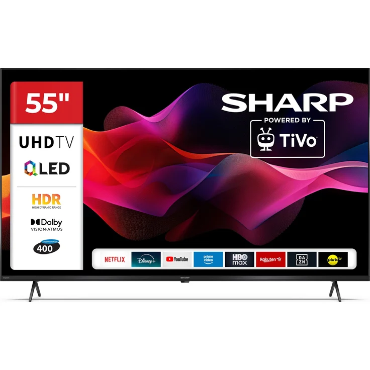 Sharp 55HM5245E, 55 Zoll QLED 4K Fernseher mit TiVo Smart TV, Dolby Vision, Atmos und Triple Tuner