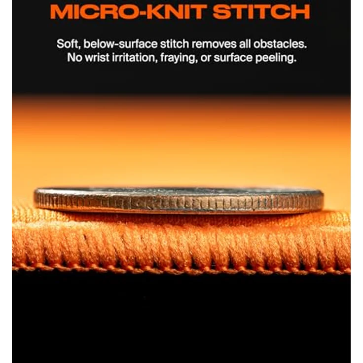 Fnatic MAX Dash XL Pro Gaming Mouse Mat, Sunset Orange Textured Cloth Speed Surface, Water Resistant, Non-Slip Poron Foam Base, Micro-Knit Stitched Edges (480 x 480 x 6 mm) - Preisvergleich – Bild 3