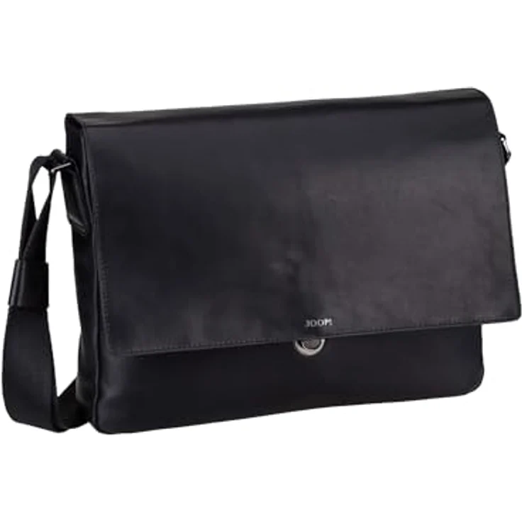 Joop! Cerratano Janis Messenger, 35 cm, schwarzes Leder, für Laptops bis 15 Zoll – Bild 1