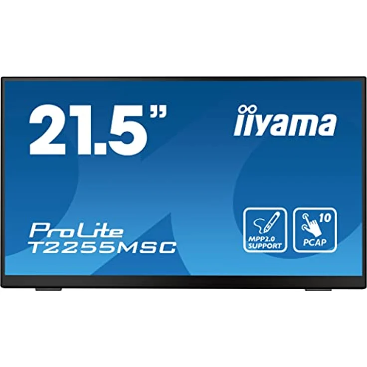 iiyama ProLite T2255MSC-B1 21,5" IPS LED Monitor Full-HD 10-Punkt Multitouch kapazitiv HDMI DP USB3.0 7H MPP2.0 schwarz – Bild 2