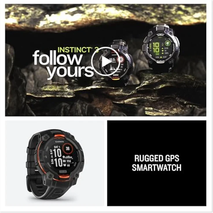 Garmin Instinct 3 Solar, GPS-Multisport-Smartwatch (45 mm) mit langer Akkulaufzeit und kontaktloser Bezahlfunktion – Bild 8