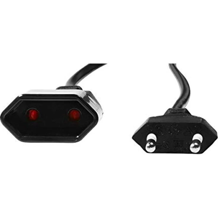 LogiLink CP122 Netzkabel Euro E 7-16 Stecker zu Buchse, 1m schwarz – Bild 3