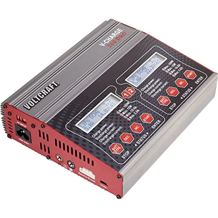 VOLTCRAFT Modellbau-Multifunktionsladegerät 12 V, 230 V 10 A V-Charge 200 Duo Blei, NiMH, NiCd, LiPo, LiIon, LiHV, Blei-Calcium (1539603) – Bild 3
