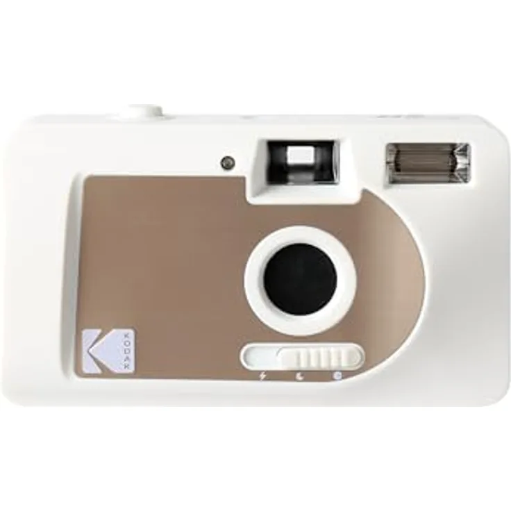 Kodak 490332 S-88, motorisierte 35 mm Filmkamera mit Selbstaufwicklungsfunktion, Weiß und Gold