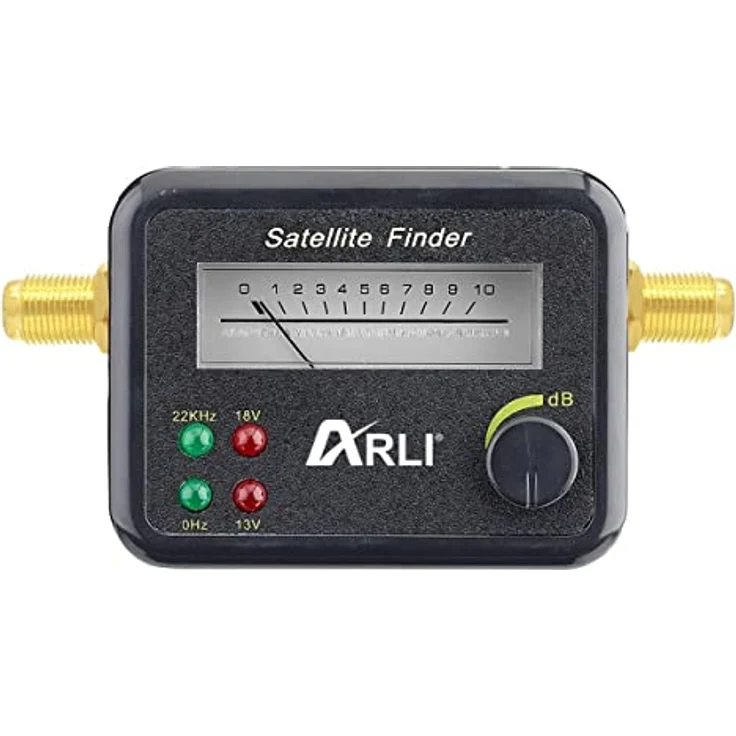 ARLI 60cm HD Sat Anlage Quad LNB + 20m Koaxialkabel 135dB + Satfinder + 4 F-Stecker Digital 4 Teilnehmer Antenne Grau UHD 4K – Bild 5