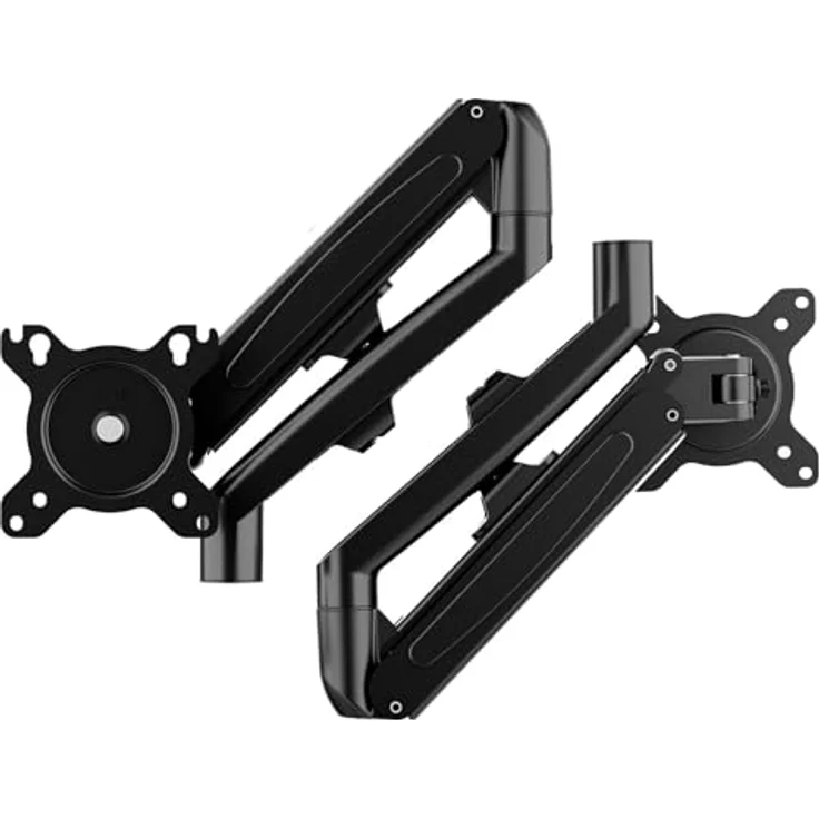 Maclean MC-861N 2-Fach Monitorhalterung Tischhalterung für 2 Monitore mit Gasfeder, 13"-27", bis 14kg, VESA 75x75 100x100, Schwarz – Bild 3